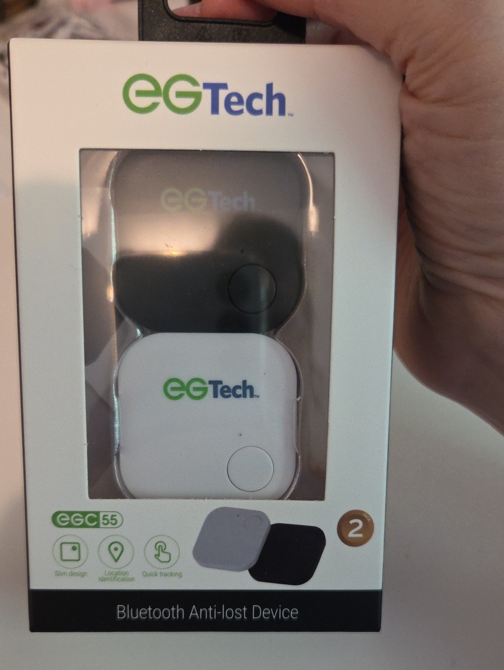 Bluetooth Anti-Lost Tracker (Black & White) - 2 Pack